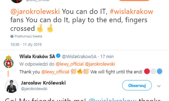 Lewandowski wspiera Wisłę Kraków!